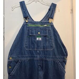Liberty Overalls Size 38x30 Medium Wash Denim Jeans Bib Workwear Blue Pants